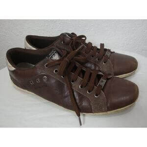 CAVALERA Leather Suede Sneakers Men EURO 45 US 11.5 Lace Up Athletic Brown Shoes